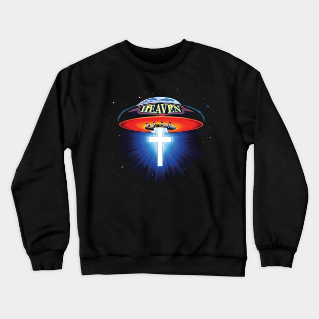 Heaven Spaceship Crewneck Sweatshirt by sandersart